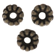 Perles rondelles travaillées 5 mm - Bronze x5|raw }}