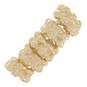 Perles rondelles fleur 6x3 mm - Doré à l'or fin x10