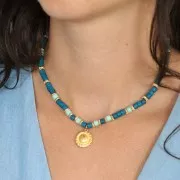 Perles rondelles fleur 6x3 mm - Doré à l'or fin x10