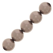 Perles rondes nacrées Preciosa - Round Pearl Maxima 10 mm - Dark Grey x5