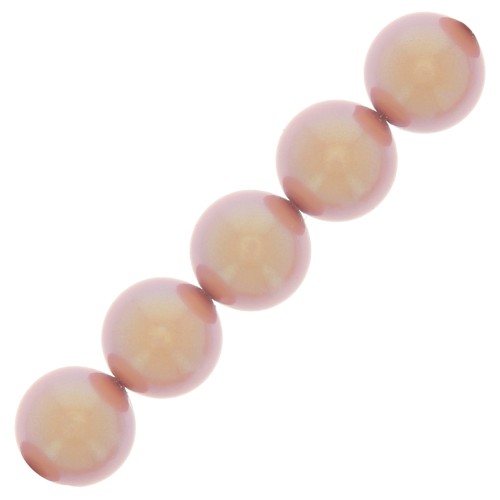 Perles rondes nacrées Preciosa - Round Pearl Maxima 6 mm - Pearlescent Pink x20