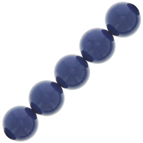 Perles rondes nacrées Preciosa - Round Pearl Maxima 6 mm - Navy Blue x20