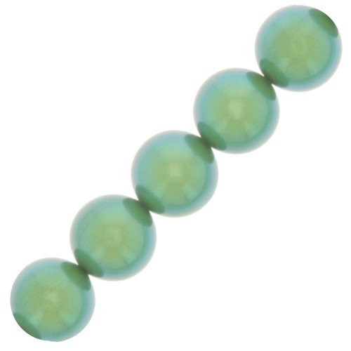 Perles rondes nacrées Preciosa - Round Pearl Maxima 8 mm - Pearlescent Green x10
