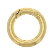 Fermoir rond mousqueton 20 mm - Doré à l'or fin x1|raw }}