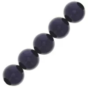 Perles rondes nacrées Preciosa - Round Pearl Maxima 5 mm - Dark Blue x25