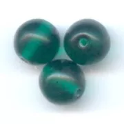 Perles en verre tchèque rondes  6 mm Emerald x25