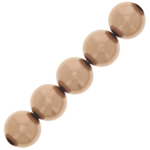 Perles rondes nacrées Preciosa - Round Pearl Maxima 5 mm - Bronze x25