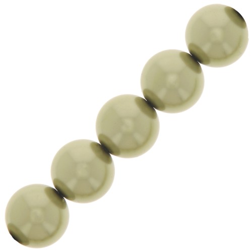 Perles rondes nacrées Preciosa - Round Pearl Maxima 5 mm - Light Green x25