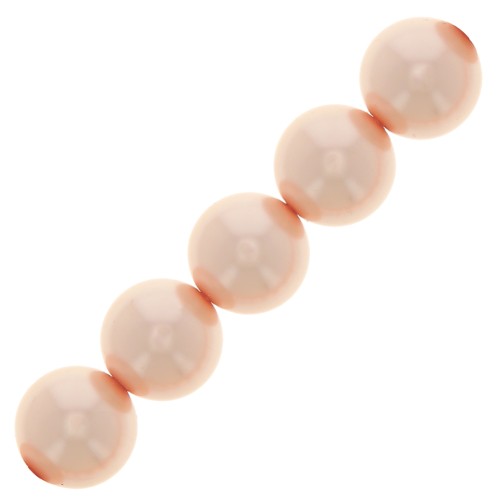 Perles rondes nacrées Preciosa - Round Pearl Maxima 5 mm - Peach x25