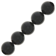 Perles rondes nacrées Preciosa - Round Pearl Maxima 5 mm - Magic Black x25|raw }}