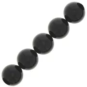 Perles rondes nacrées Preciosa - Round Pearl Maxima 5 mm - Magic Black x25