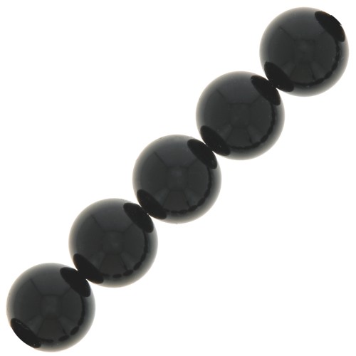 Perles rondes nacrées Preciosa - Round Pearl Maxima 4 mm - Magic Black x30