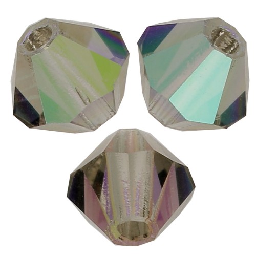 Perles toupies Preciosa - Rondelle Bead 3 mm - Black Diamond AB x30