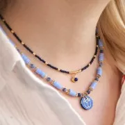 Perles toupies Preciosa - Rondelle Bead 3 mm - Light Sapphire AB x30