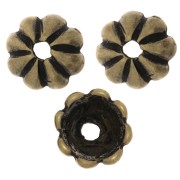 Coupelles striées 9 mm - Bronze x6
