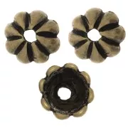 Coupelles striées 9 mm - Bronze x6