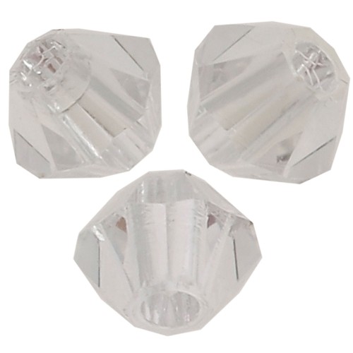 Perles toupies Preciosa - Rondelle Bead 4 mm - Crystal Argent Flare x30