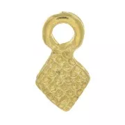 Mini breloques losange 9x5 mm - Doré à l'or fin x6