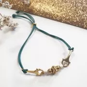 Intercalaire design 23x10 mm en zamac - Doré à l'or fin x1