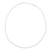Tour de cou maille miroir - serpent plate  3.4 mm - Argent 925 x43cm|raw }}