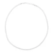 Tour de cou maille miroir - serpent plate  3.4 mm - Argent 925 x43cm