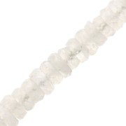 Perles Heishi rondelles facettées - en pierre gemme 5.5x2 mm - Pierre de lune x20|raw }}