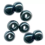 Preciosa Perles rocailles 6/0 4 mm - Jet Hematite x20g