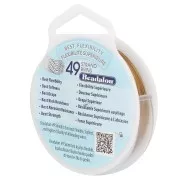 Fil Cablé 49 brins 0.38 mm - Beadalon - Doré satiné x31m