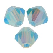 Perles toupies Preciosa - Rondelle Bead 4 mm - Aqua Bohemica AB 2X x30|raw }}