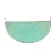 Intercalaire pour collier en pierre gemme 33x19 mm - Argent 925 - Amazonite x1