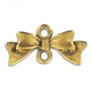 Intercalaires noeuds papillons 10x20 mm doré vieilli x4|raw }}