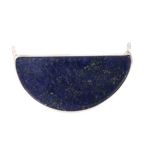 Intercalaire pour collier en pierre gemme 33x19 mm - Argent 925 - Lapis lazuli x1