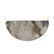 Intercalaire pour collier en pierre gemme 33x19 mm - Argent 925 - Labradorite x1