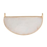 Intercalaire en pierre gemme 33x19 mm Argent 925 Doré à l'or fin - Pierre de lune