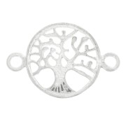 Intercalaire rond 14 mm - motif arbre de vie - Argent 925 x1|raw }}