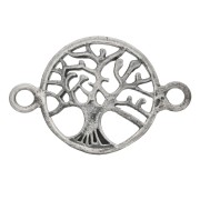 Intercalaire rond 14 mm - motif arbre de vie - Argent 925 oxydé x1