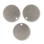 Sequins lisses 10 mm argenté vieilli x5