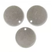 Sequins lisses 10 mm argenté vieilli x5