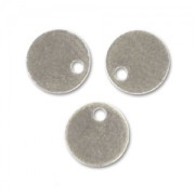 Sequins lisses  6 mm argenté vieilli x10|raw }}