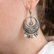 Sequins lisses  6 mm argenté vieilli x10