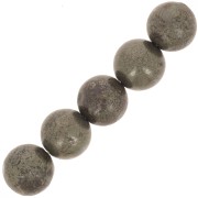 Perles rondes 8 mm pierre gemme Golden Pyrite x10|raw }}