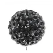 Ronde plasticine strass 10 mm Jet x1