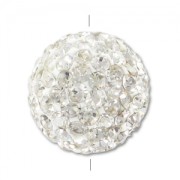 Ronde plasticine strass  8 mm Crystal x1
