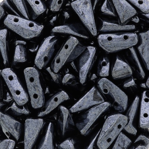 Perles en verre Vexolo 5x8 mm - Jet Hematite x30