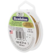 Fil Cablé acier inox 7 brins 0.30 mm - Beadalon - Doré satiné x31 m