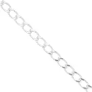 Chaîne maille gourmette limée 5 mm en Argent 925 x20cm