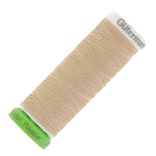 Fil à coudre polyester recyclé Gütermann - Beige foncé (n°186) x100m