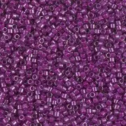 Miyuki Delica 11/0 DB0281 - Luster Crystal Lined Fuchsia - paquet de 100g