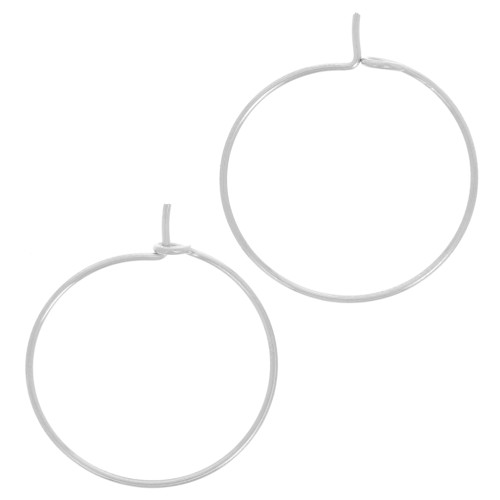 Créoles 20 mm à décorer - Acier Inoxydable 304L x2