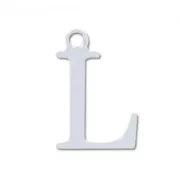 Breloque lettre L - 15 mm en Argent 925 x1